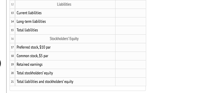  12 Liabilities 13 Current liabilities 16 14 Long-term liabilities 15 Total