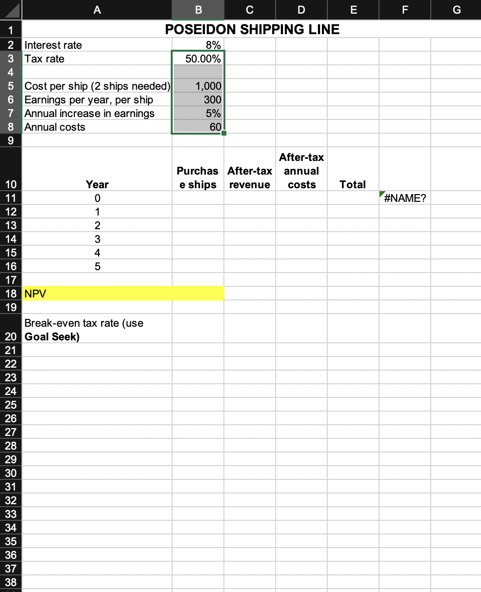 Only in excel. No hard coded formulas. A. Will the shipping line