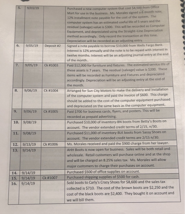 in the general journal (last section of this practice set) using the