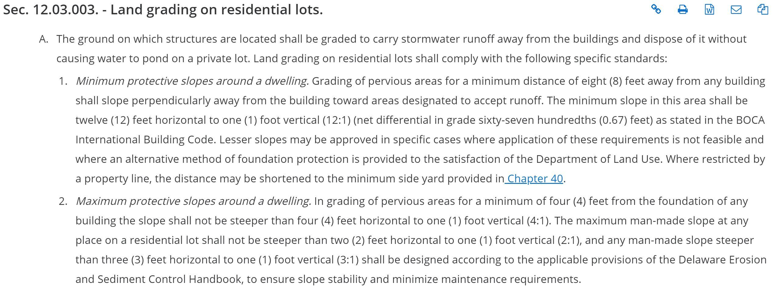 A point on a pervious surface located 7.8 ft perpendicularly from the