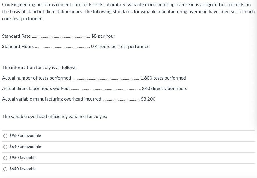  Cox Engineering performs cement core tests in its laboratory. Variable manufacturing