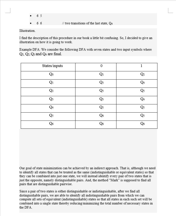 DFA State Minimization Backgrounds Deterministic State Acceptors play many important roles in