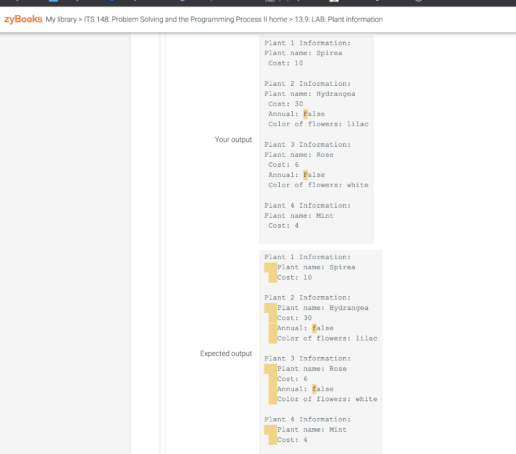 self.plant_name = plant_name self.plant_cost = plant_cost def print_info(self): print('Plant name:', self.plant_name) print('