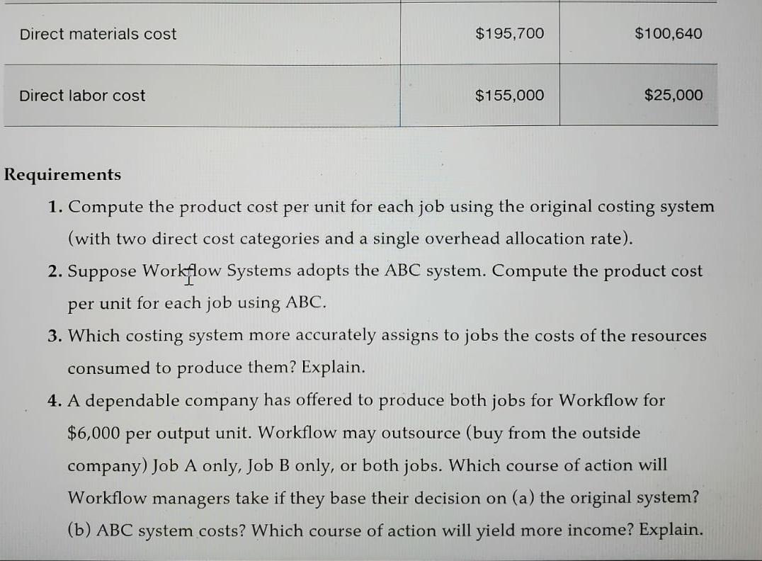 and direct labor. Overhead is allocated to jobs at the single rate
