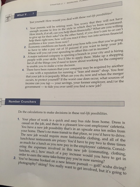 A. Number Cruncher #1 - p.73 1. In preparing this problem you