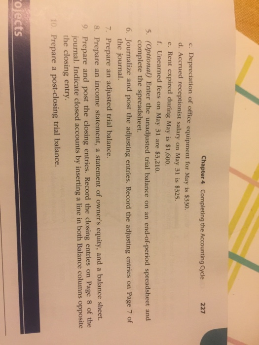 from Chapter 3, prepare an end-of-period spreadsheet Nole Peyton Smith made investments