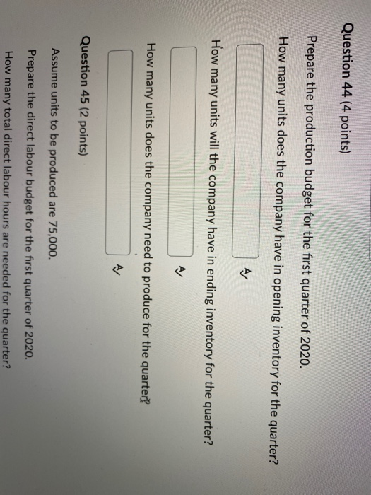 projected sales for the first quarter of 2020 and the projected beginning