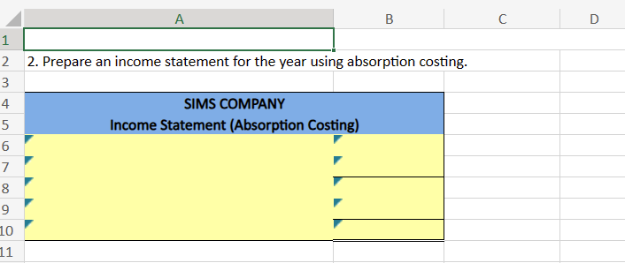 sales information for this year follow. \\ \cline { 2 - 4
