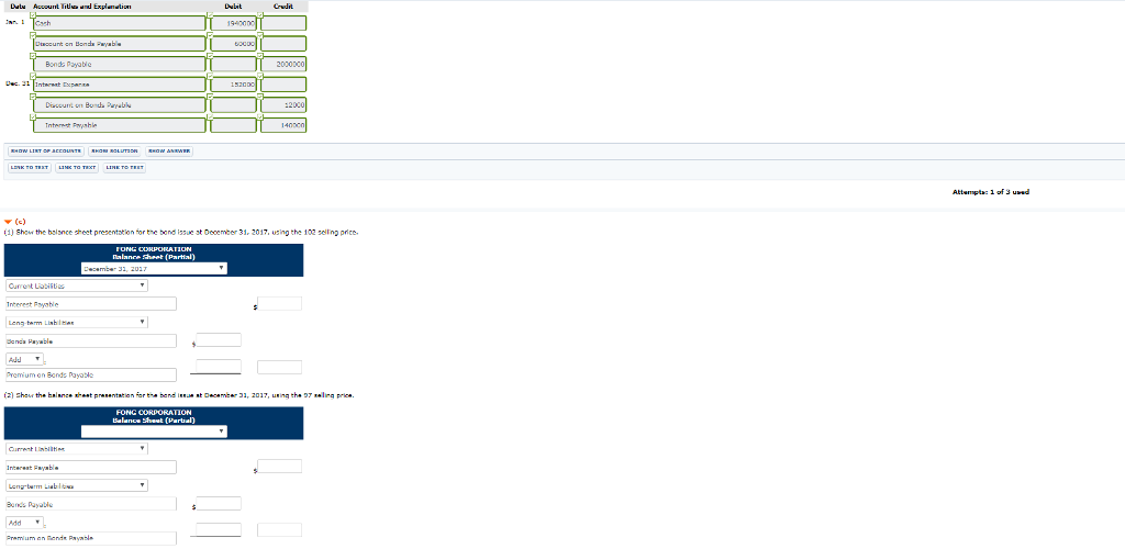 I need help on the balance sheets for two different selling prices.