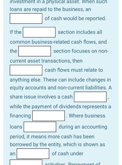 on. It is important that cash flows from activities is positive, as