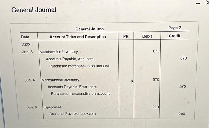  journalize record, and post one appropriate the following transactions into the