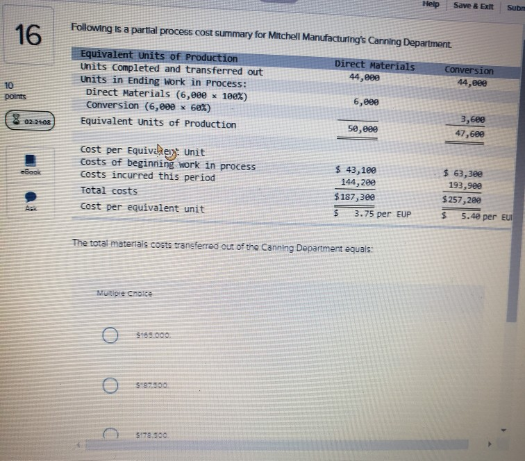  pls answer each individual questions specifically thx! Help Save & Exit