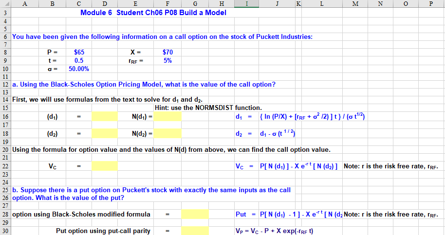  Module 6 Student Ch06 P08 Build a Model 6 You have