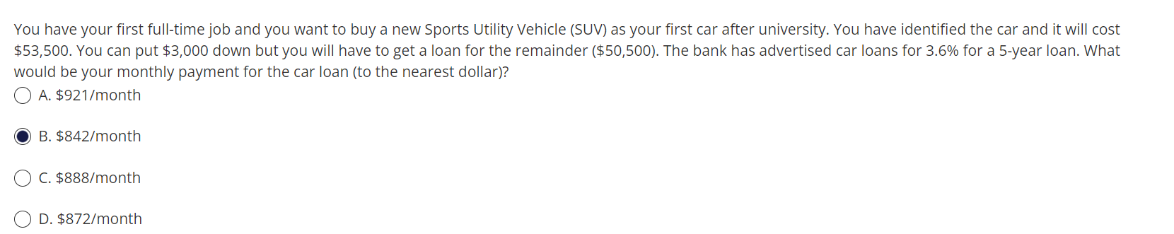  Is this choice right or wrong? You have your first full-time