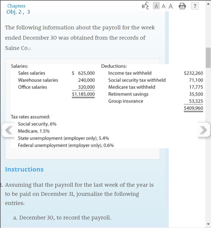 payroll only need the part 1 A and B no need part
