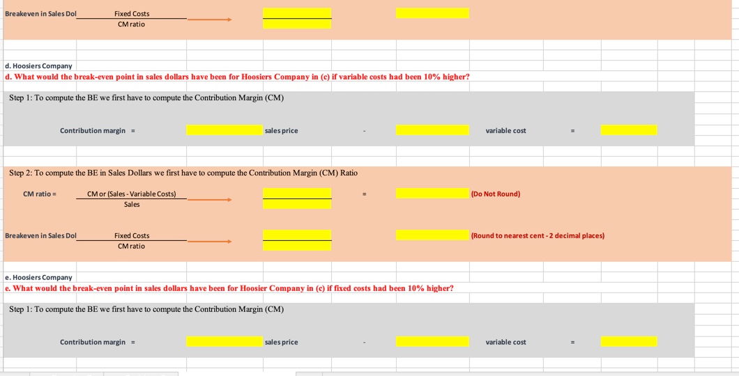 the break-even point in units for Cowboys Company that has fixed costs