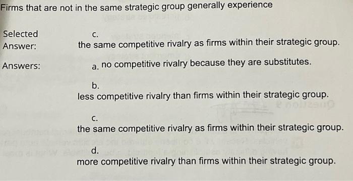 help! not understanding irms that are not in the same strategic group