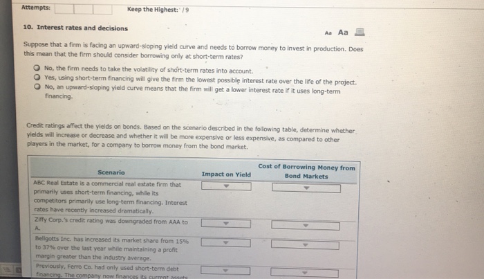 affect the yields on bonds. Based on the scenario described in the