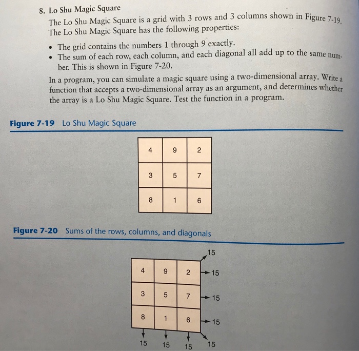  Lo Sho Magic Square Write a C++ program that satisfies the