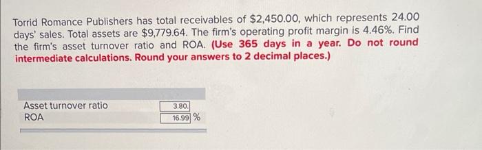 help w/the asset turnover ratio on the second question Keller Cosmetics maintains