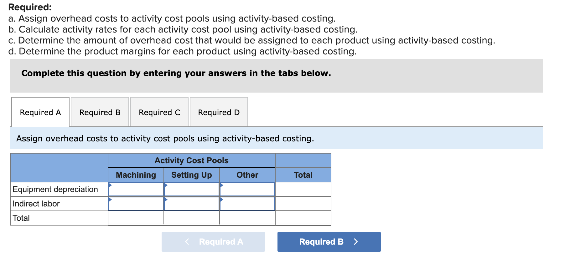 Up, and Other. The company's overhead costs, which consist of equipment depreciation