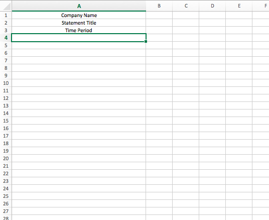 tab to create the following three statements. Income Statement for Year ended