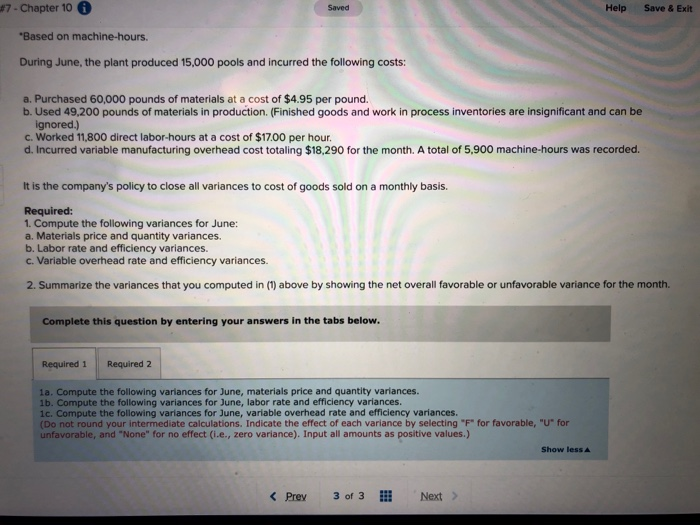 Comprehensive Variance Analysis (L010-1, LO10-2, LO10-3) Miller Toy Company manufactures a plastic