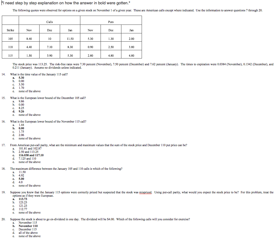 *I need step by step explanation on how the answer in