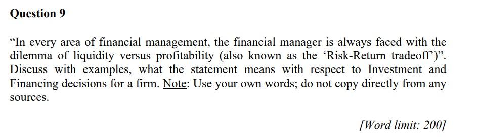 Discuss ways a firm can do so. (5 marks) "In every area