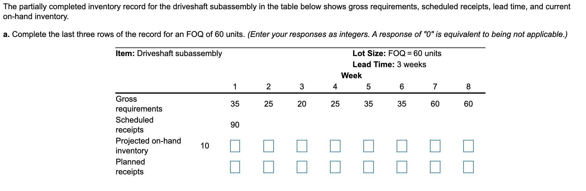 responses as integers. A response of "0" is equivalent to being not