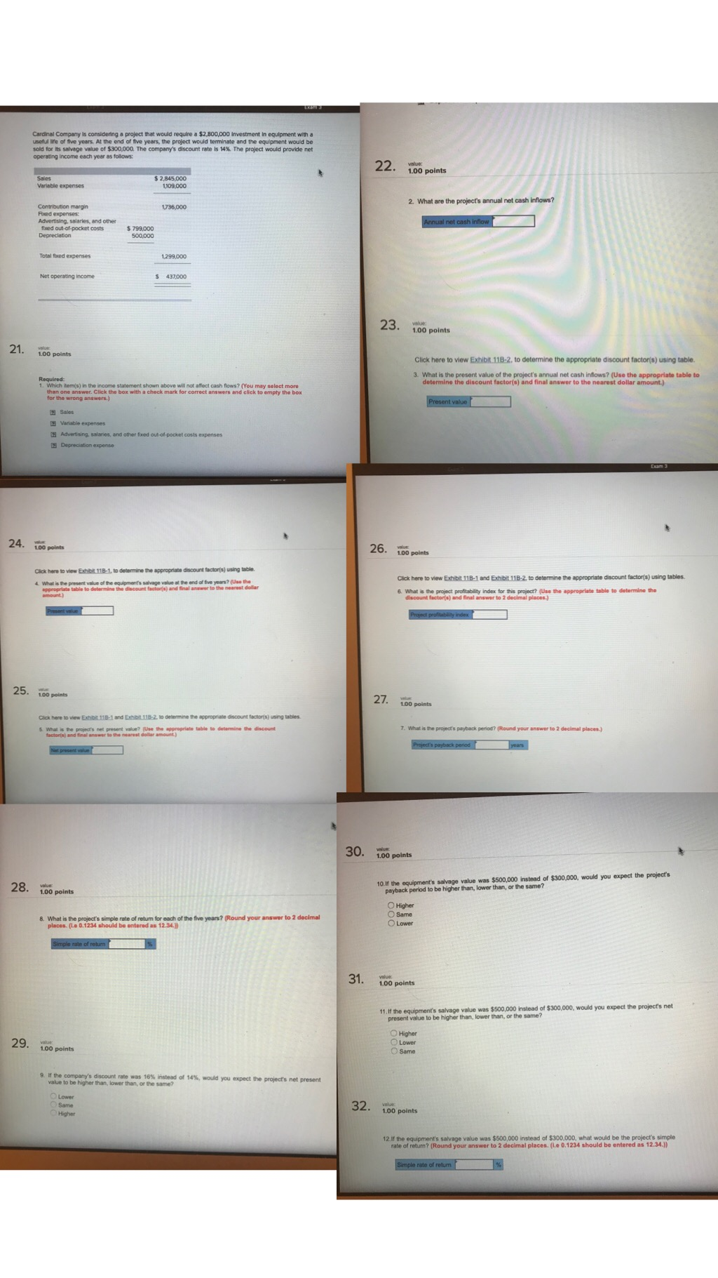  Cardinal Company is considering a project that would require a $2,800,000