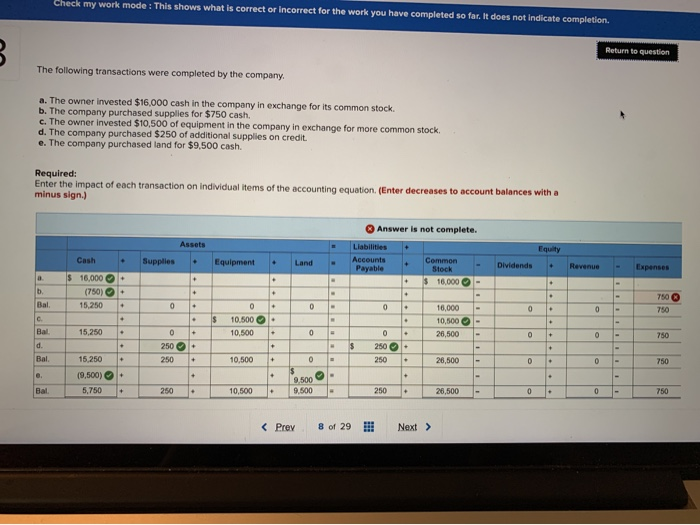  Check my work mode: This shows what is correct or incorrect
