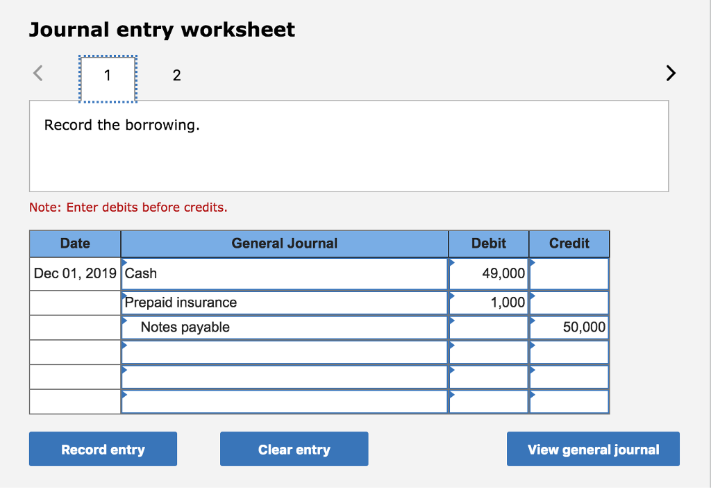 On December 1, 2019, Jims Java Joint borrowed $50,000 from its bank