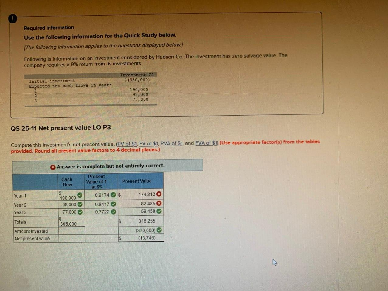 Please help with making quick corrections on these questions. Required information Use