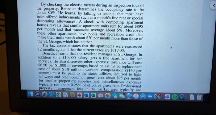 holding period. Case Problem Allen Benedict is thinking of buying an apartment