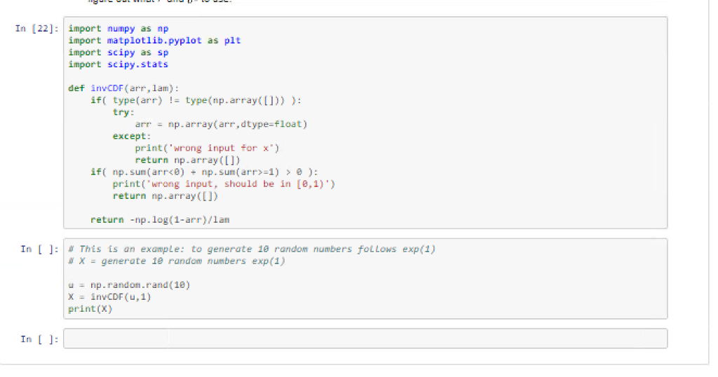 function inverse CDF for exponential distribut ion with parameter Lambda--calculation by hand