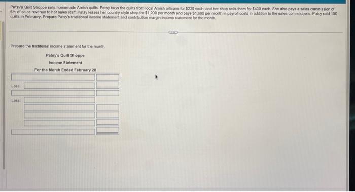 Patsy' 6 Quit Shoppe sols homemade Amsh quilts. Patsy buys the