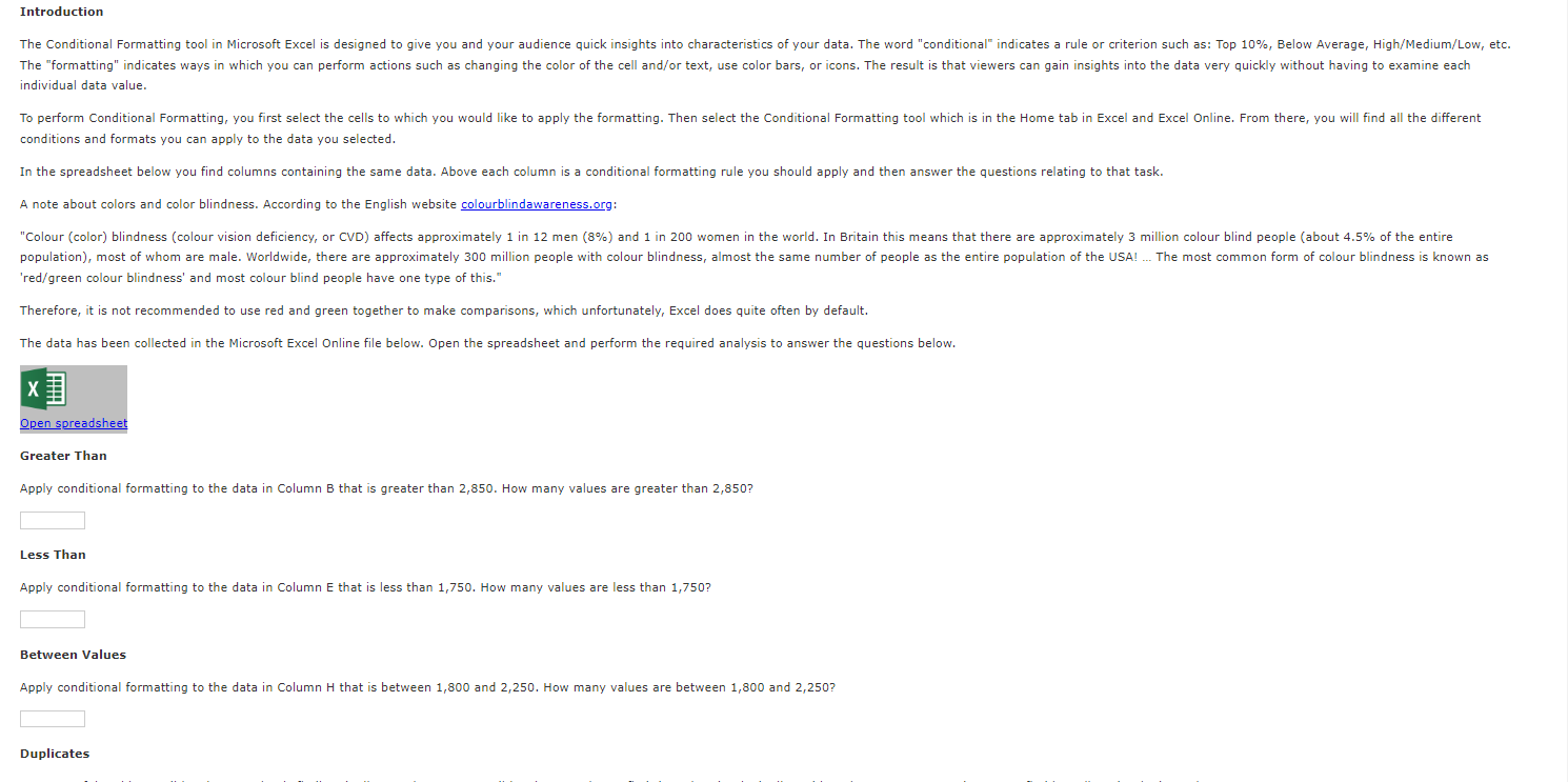 can apply to the data you selected. A note about colors and