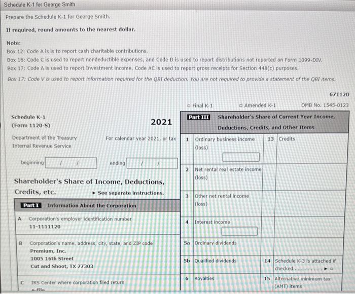 15, 2012, its date of Incorporation. The following information was taken from