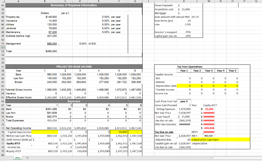 office building is 100,000 gross sq.ft. The rental space is 96,000 sq.ft