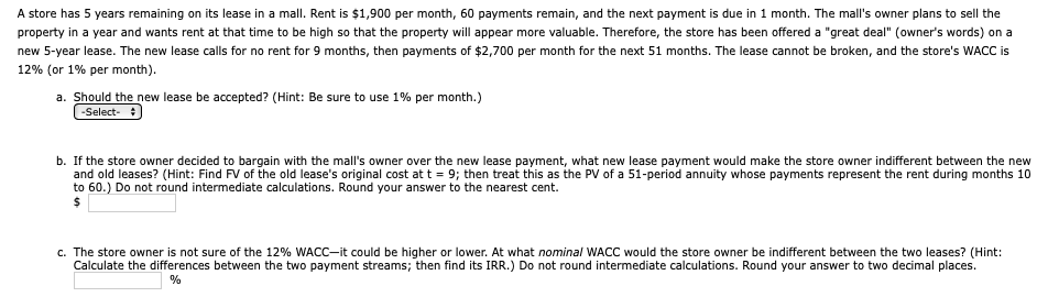  Please show all steps (excel formulas used or calculation steps) A