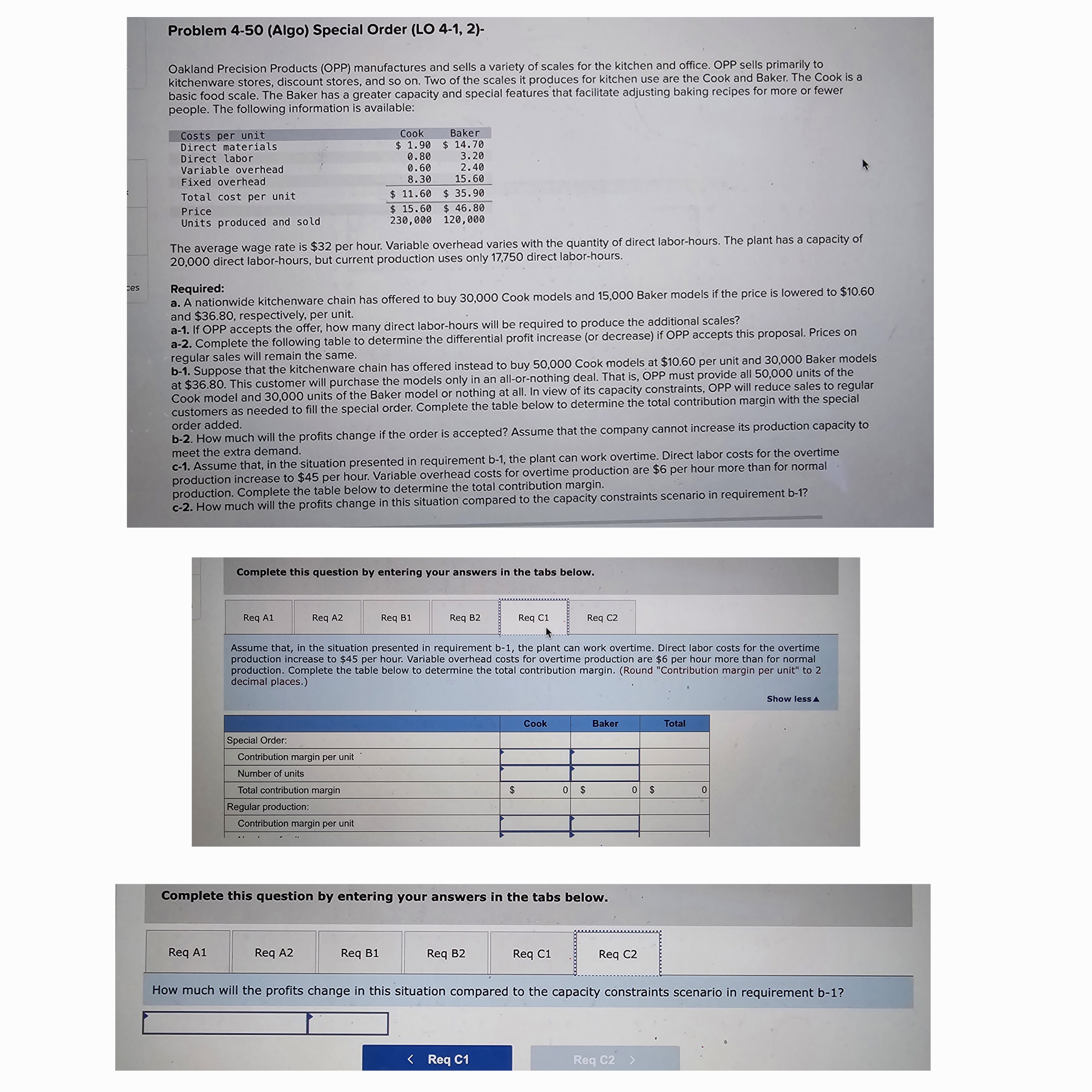  Fill in table/answer for C1 and C2 pls :) 