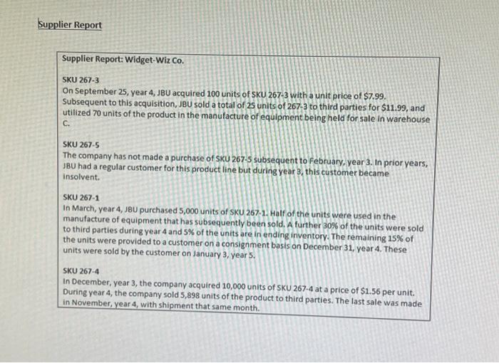 year 4 , audit of JBUC0, a nonissuer. An auditor from Green
