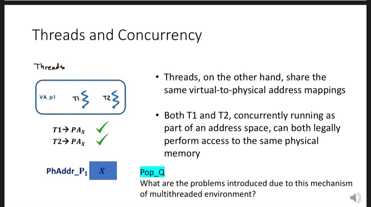  $$ Answer Pop_Q, should not exceed three lines$$ Threads and Concurrency