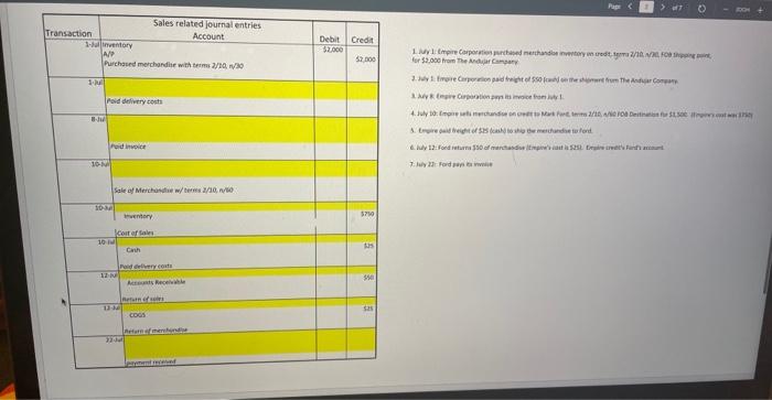 cycle and your basic excel skills. Below are select sales transactions for