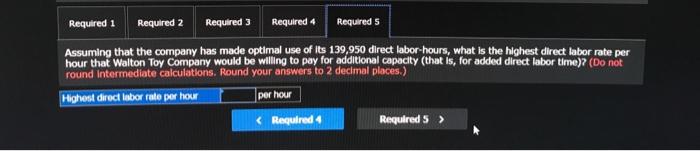 manufacture one unit of each of the company's five products? 2. How