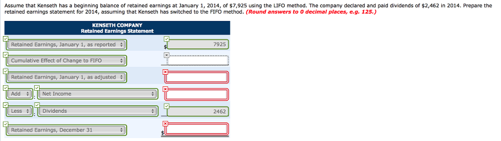 income statements prepared on a LIFO and FIFO basis for Kenseth Company,