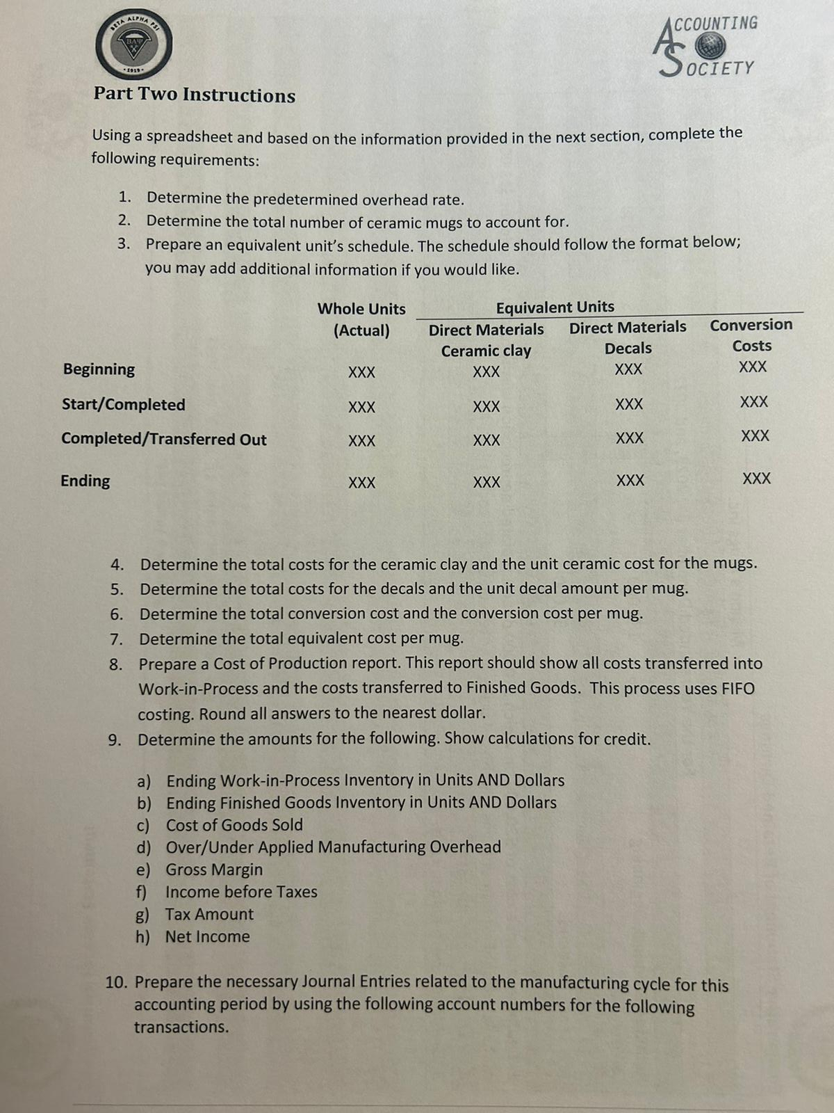  Please help with accounting practice set 