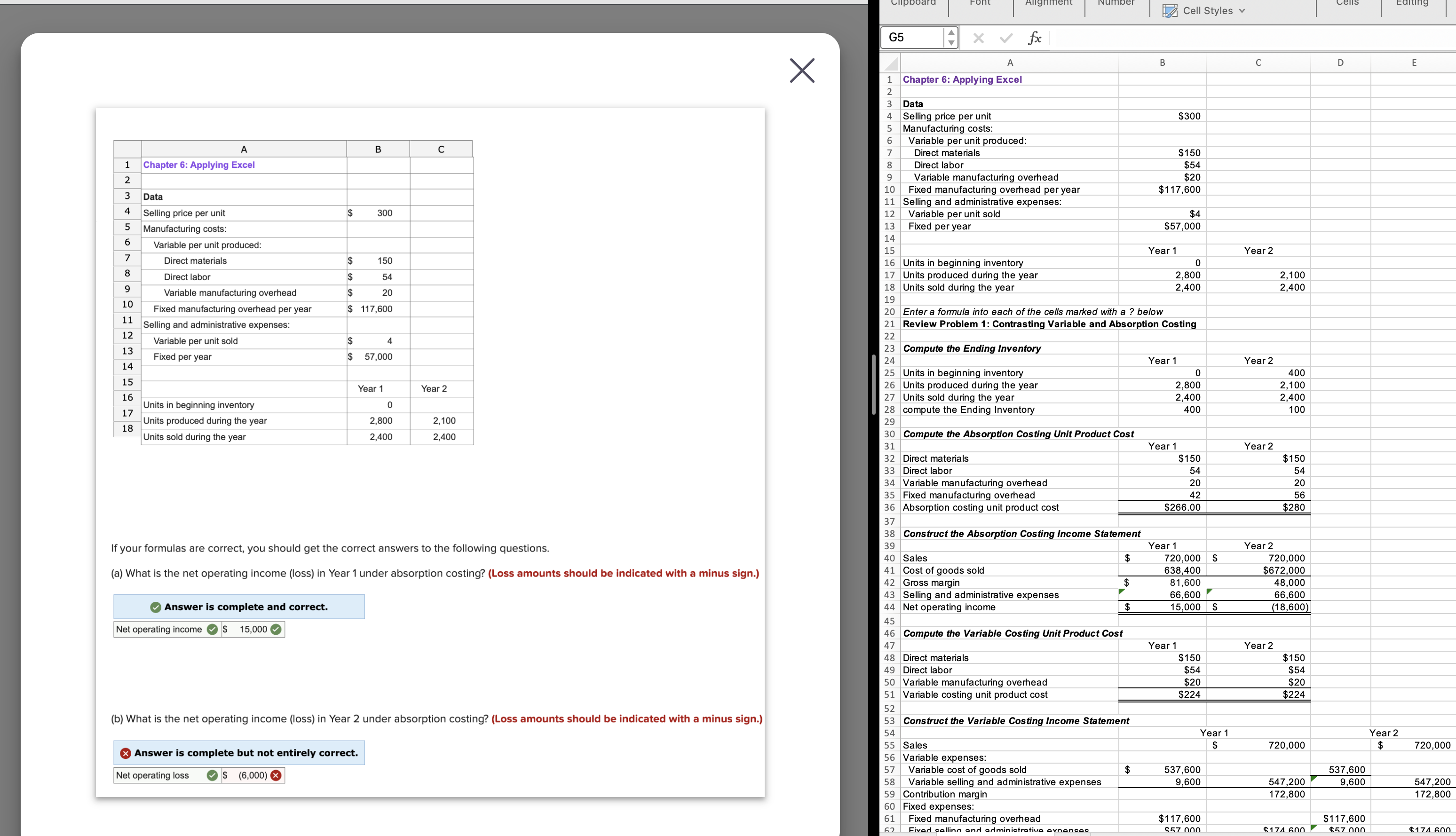  (b) What is the net operating income (loss) in Year 2