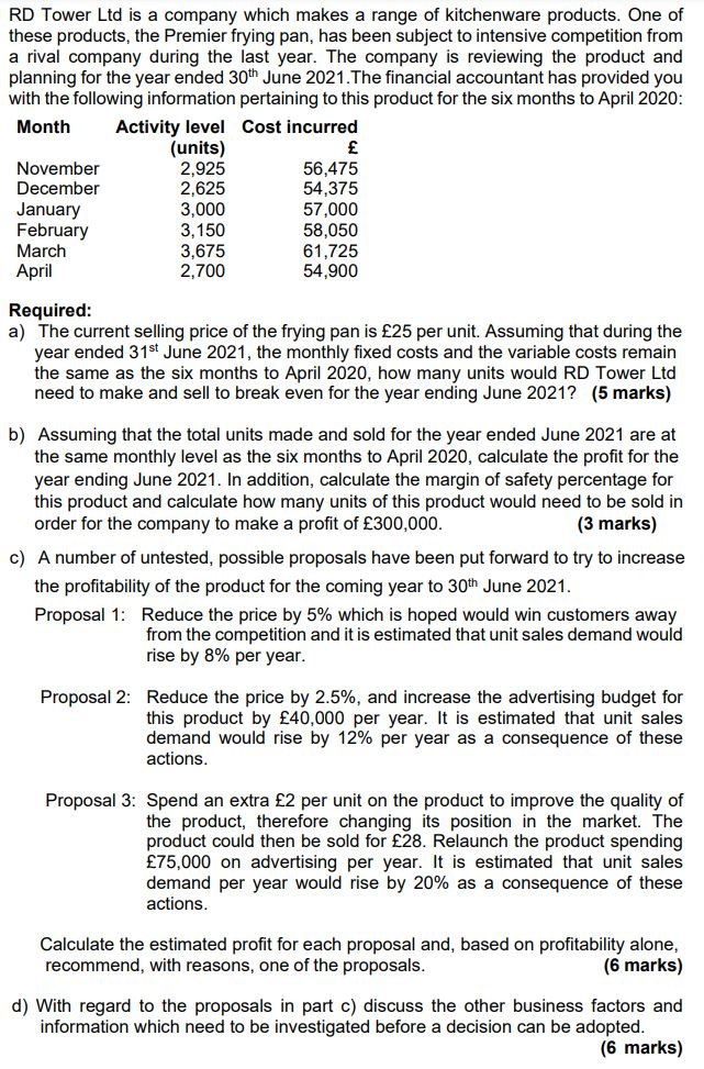 RD Tower Ltd is a company which makes a range of